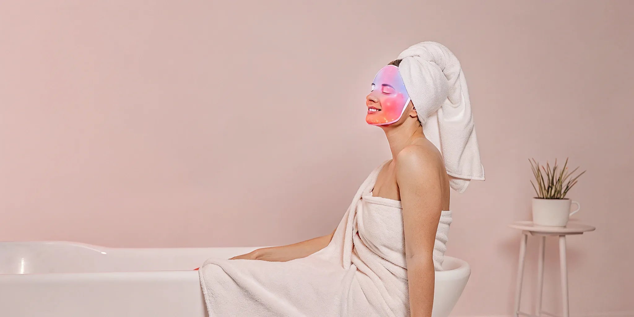 LED facial mask for glowing skin.