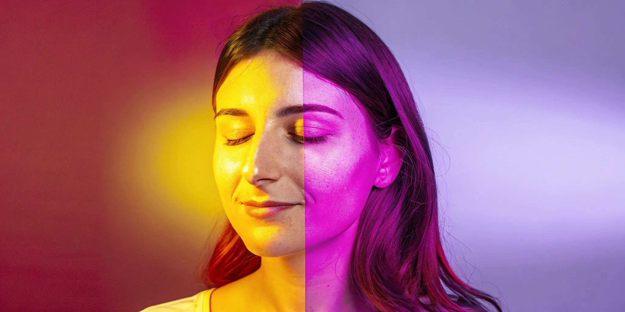 LED face mask before & after: reduced wrinkles.