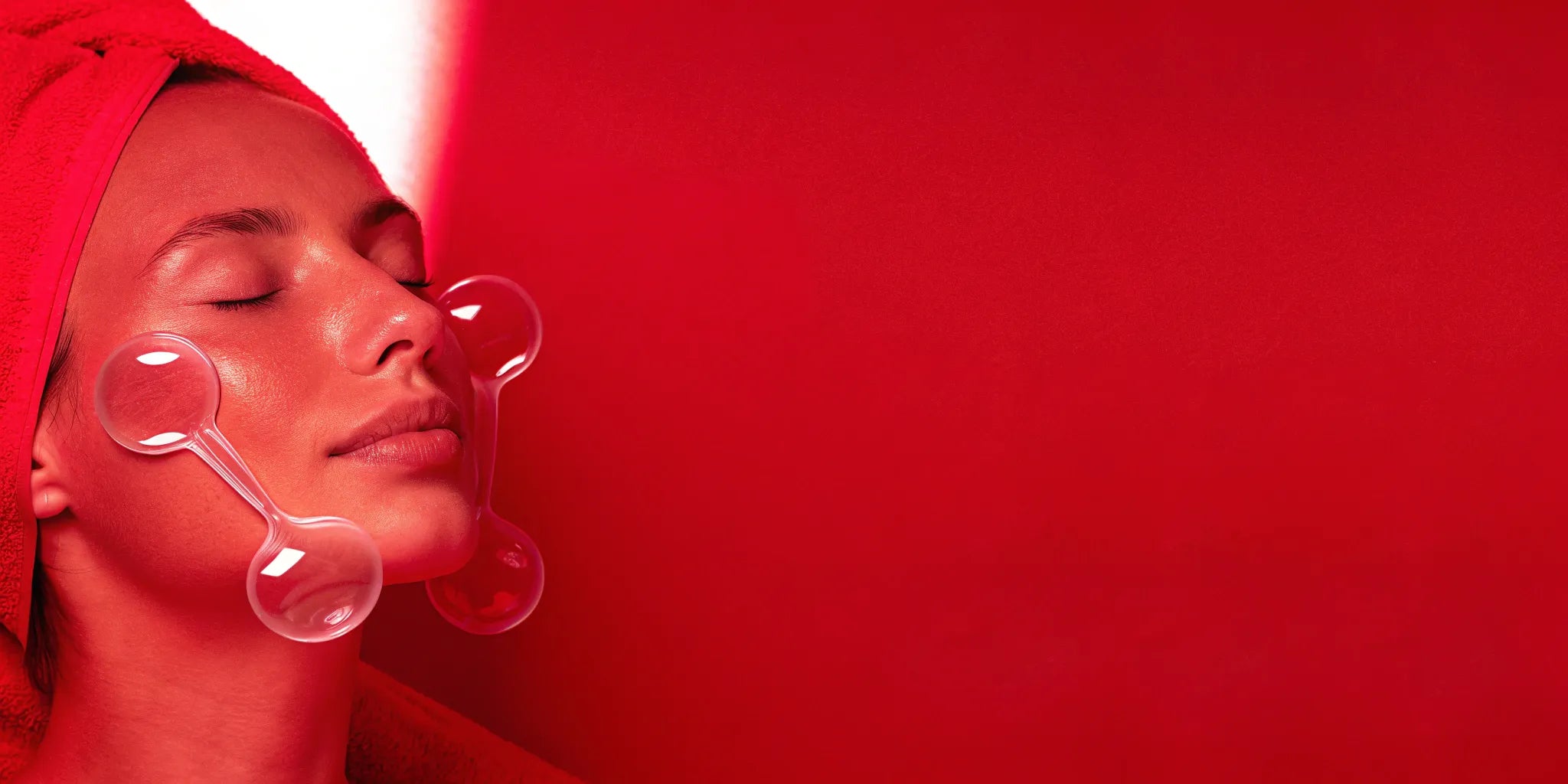 Woman receiving a pro glow renewal facial for a radiant, healthy glow.